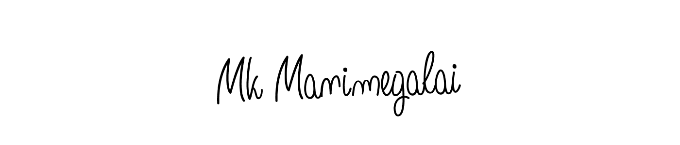 The best way (Angelique-Rose-font-FFP) to make a short signature is to pick only two or three words in your name. The name Mk Manimegalai include a total of six letters. For converting this name. Mk Manimegalai signature style 5 images and pictures png