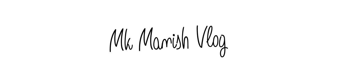 The best way (Angelique-Rose-font-FFP) to make a short signature is to pick only two or three words in your name. The name Mk Manish Vlog include a total of six letters. For converting this name. Mk Manish Vlog signature style 5 images and pictures png