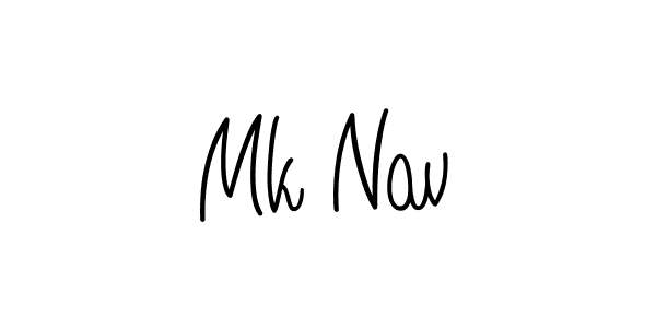 if you are searching for the best signature style for your name Mk Nav. so please give up your signature search. here we have designed multiple signature styles  using Angelique-Rose-font-FFP. Mk Nav signature style 5 images and pictures png