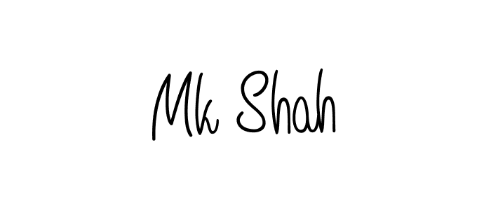 Use a signature maker to create a handwritten signature online. With this signature software, you can design (Angelique-Rose-font-FFP) your own signature for name Mk Shah. Mk Shah signature style 5 images and pictures png