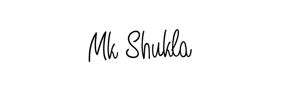 Use a signature maker to create a handwritten signature online. With this signature software, you can design (Angelique-Rose-font-FFP) your own signature for name Mk Shukla. Mk Shukla signature style 5 images and pictures png