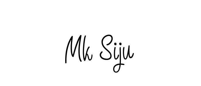 Make a beautiful signature design for name Mk Siju. With this signature (Angelique-Rose-font-FFP) style, you can create a handwritten signature for free. Mk Siju signature style 5 images and pictures png