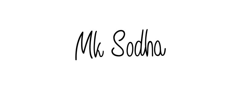 Use a signature maker to create a handwritten signature online. With this signature software, you can design (Angelique-Rose-font-FFP) your own signature for name Mk Sodha. Mk Sodha signature style 5 images and pictures png