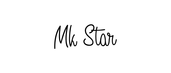 Design your own signature with our free online signature maker. With this signature software, you can create a handwritten (Angelique-Rose-font-FFP) signature for name Mk Star. Mk Star signature style 5 images and pictures png