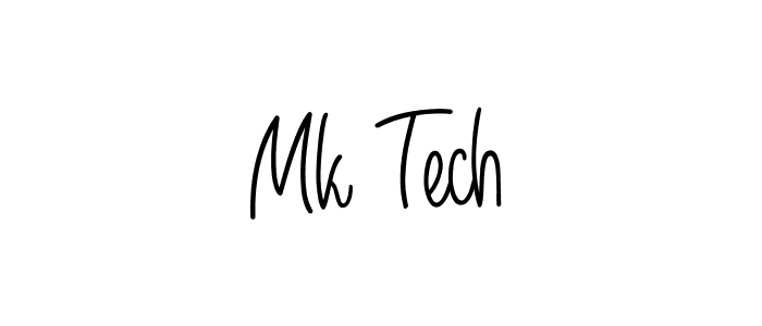 Use a signature maker to create a handwritten signature online. With this signature software, you can design (Angelique-Rose-font-FFP) your own signature for name Mk Tech. Mk Tech signature style 5 images and pictures png