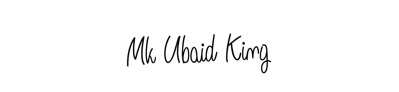 Use a signature maker to create a handwritten signature online. With this signature software, you can design (Angelique-Rose-font-FFP) your own signature for name Mk Ubaid King. Mk Ubaid King signature style 5 images and pictures png
