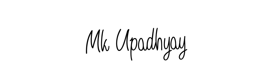 You should practise on your own different ways (Angelique-Rose-font-FFP) to write your name (Mk Upadhyay) in signature. don't let someone else do it for you. Mk Upadhyay signature style 5 images and pictures png