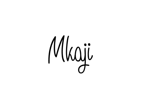 Use a signature maker to create a handwritten signature online. With this signature software, you can design (Angelique-Rose-font-FFP) your own signature for name Mkaji. Mkaji signature style 5 images and pictures png