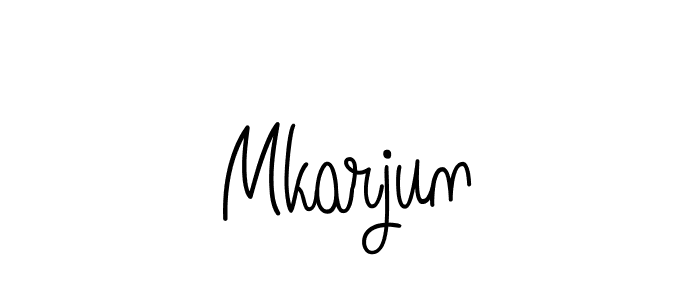 Use a signature maker to create a handwritten signature online. With this signature software, you can design (Angelique-Rose-font-FFP) your own signature for name Mkarjun. Mkarjun signature style 5 images and pictures png