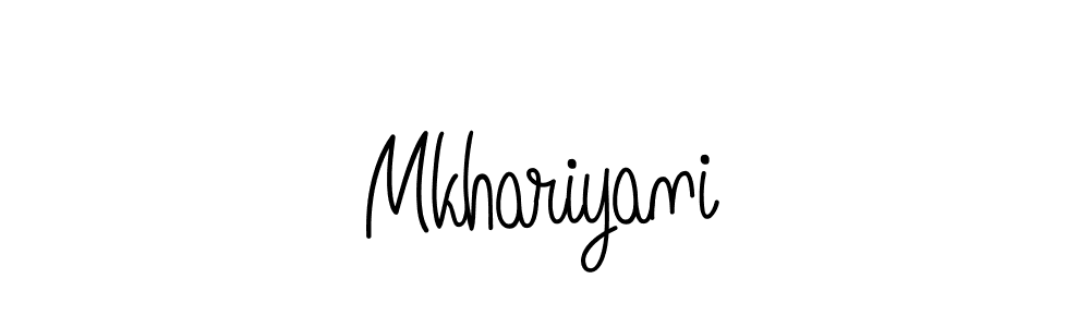 The best way (Angelique-Rose-font-FFP) to make a short signature is to pick only two or three words in your name. The name Mkhariyani include a total of six letters. For converting this name. Mkhariyani signature style 5 images and pictures png