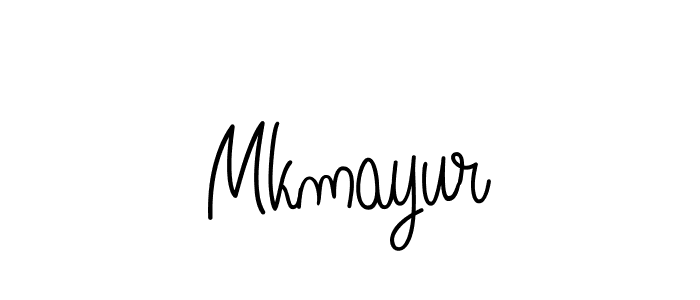 Mkmayur stylish signature style. Best Handwritten Sign (Angelique-Rose-font-FFP) for my name. Handwritten Signature Collection Ideas for my name Mkmayur. Mkmayur signature style 5 images and pictures png