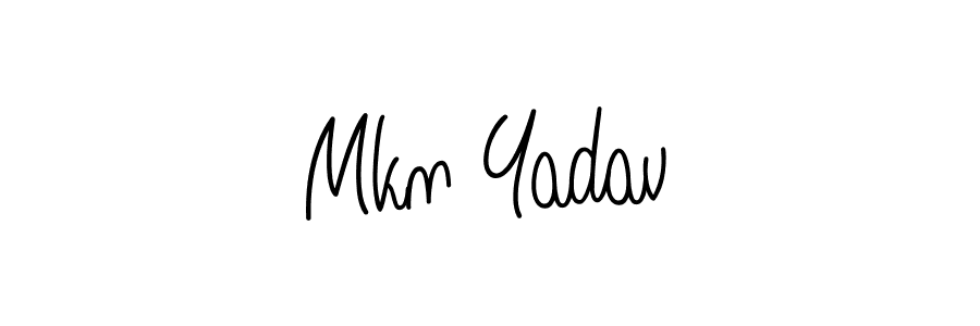 Use a signature maker to create a handwritten signature online. With this signature software, you can design (Angelique-Rose-font-FFP) your own signature for name Mkn Yadav. Mkn Yadav signature style 5 images and pictures png