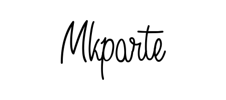 A sleek calligraphic signature for name Mkparte utilizing Angelique-Rose-font-FFP styling. Great for adding personal signatures to photos and art. Mkparte signature style 5 images and pictures png