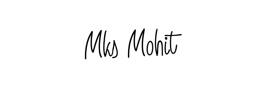 The best way (Angelique-Rose-font-FFP) to make a short signature is to pick only two or three words in your name. The name Mks Mohit include a total of six letters. For converting this name. Mks Mohit signature style 5 images and pictures png