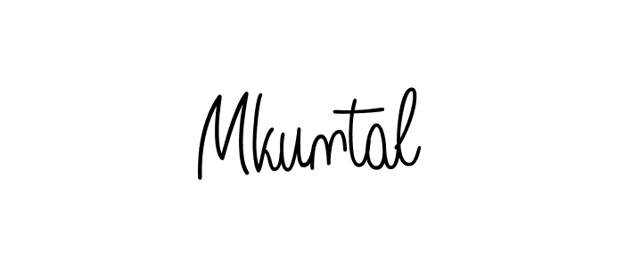 Make a beautiful signature design for name Mkuntal. With this signature (Angelique-Rose-font-FFP) style, you can create a handwritten signature for free. Mkuntal signature style 5 images and pictures png