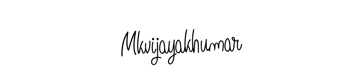 Use a signature maker to create a handwritten signature online. With this signature software, you can design (Angelique-Rose-font-FFP) your own signature for name Mkvijayakhumar. Mkvijayakhumar signature style 5 images and pictures png