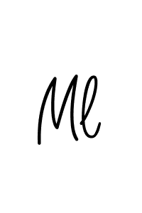 Design your own signature with our free online signature maker. With this signature software, you can create a handwritten (Angelique-Rose-font-FFP) signature for name Ml. Ml signature style 5 images and pictures png