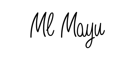 Give your name Ml Mayu an exquisite flair with the Angelique-Rose-font-FFP script font. Ideal for contracts, resumes, and formal letterheads. Ml Mayu signature style 5 images and pictures png
