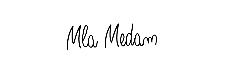 Angelique-Rose-font-FFP is a professional signature style that is perfect for those who want to add a touch of class to their signature. It is also a great choice for those who want to make their signature more unique. Get Mla Medam name to fancy signature for free. Mla Medam signature style 5 images and pictures png