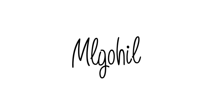 The best way (Angelique-Rose-font-FFP) to make a short signature is to pick only two or three words in your name. The name Mlgohil include a total of six letters. For converting this name. Mlgohil signature style 5 images and pictures png