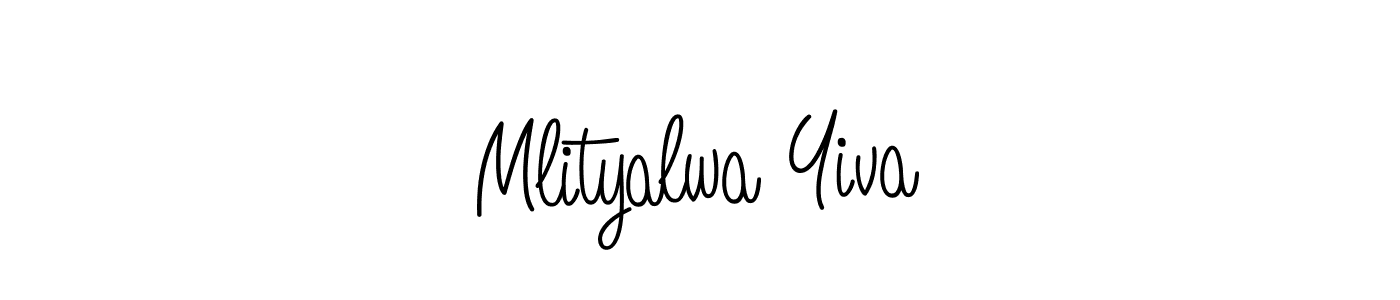 You can use this online signature creator to create a handwritten signature for the name Mlityalwa Yiva. This is the best online autograph maker. Mlityalwa Yiva signature style 5 images and pictures png