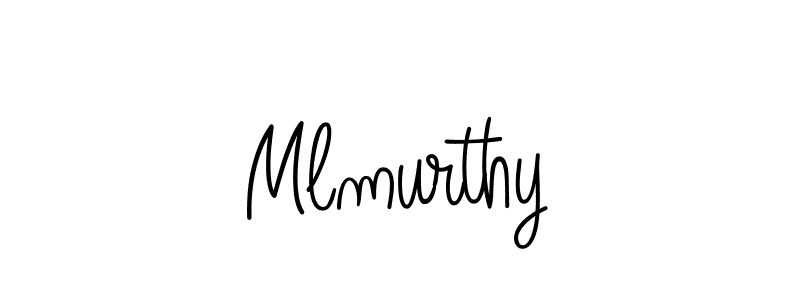 You should practise on your own different ways (Angelique-Rose-font-FFP) to write your name (Mlmurthy) in signature. don't let someone else do it for you. Mlmurthy signature style 5 images and pictures png