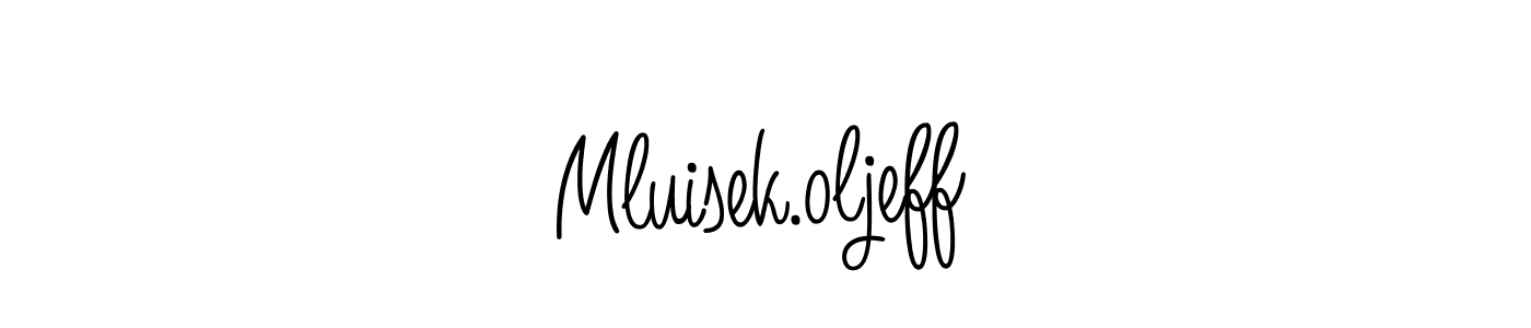 Make a short Mluisek.oljeff signature style. Manage your documents anywhere anytime using Angelique-Rose-font-FFP. Create and add eSignatures, submit forms, share and send files easily. Mluisek.oljeff signature style 5 images and pictures png