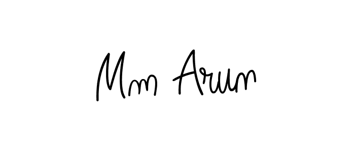 Angelique-Rose-font-FFP is a professional signature style that is perfect for those who want to add a touch of class to their signature. It is also a great choice for those who want to make their signature more unique. Get Mm Arun name to fancy signature for free. Mm Arun signature style 5 images and pictures png