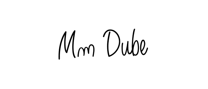 Design your own signature with our free online signature maker. With this signature software, you can create a handwritten (Angelique-Rose-font-FFP) signature for name Mm Dube. Mm Dube signature style 5 images and pictures png