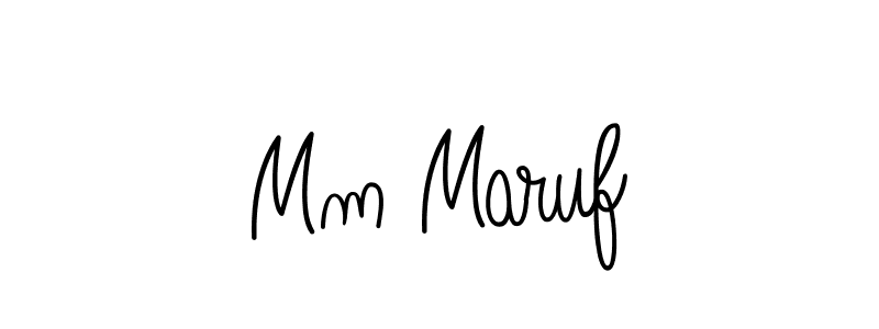 Make a beautiful signature design for name Mm Maruf. With this signature (Angelique-Rose-font-FFP) style, you can create a handwritten signature for free. Mm Maruf signature style 5 images and pictures png