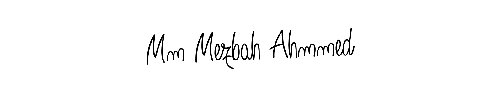 if you are searching for the best signature style for your name Mm Mezbah Ahmmed. so please give up your signature search. here we have designed multiple signature styles  using Angelique-Rose-font-FFP. Mm Mezbah Ahmmed signature style 5 images and pictures png