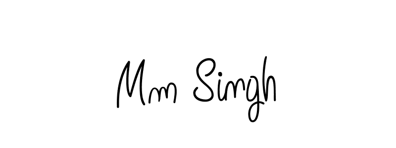 You should practise on your own different ways (Angelique-Rose-font-FFP) to write your name (Mm Singh) in signature. don't let someone else do it for you. Mm Singh signature style 5 images and pictures png