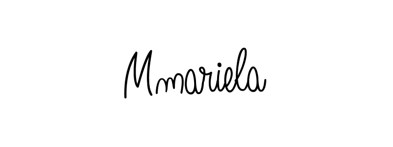 Mmariela stylish signature style. Best Handwritten Sign (Angelique-Rose-font-FFP) for my name. Handwritten Signature Collection Ideas for my name Mmariela. Mmariela signature style 5 images and pictures png