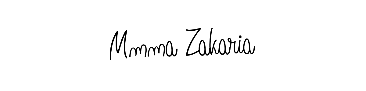Design your own signature with our free online signature maker. With this signature software, you can create a handwritten (Angelique-Rose-font-FFP) signature for name Mmma Zakaria. Mmma Zakaria signature style 5 images and pictures png