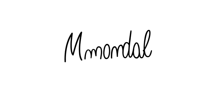 Make a beautiful signature design for name Mmondal. With this signature (Angelique-Rose-font-FFP) style, you can create a handwritten signature for free. Mmondal signature style 5 images and pictures png