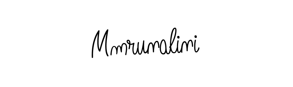 Make a beautiful signature design for name Mmrunalini. With this signature (Angelique-Rose-font-FFP) style, you can create a handwritten signature for free. Mmrunalini signature style 5 images and pictures png