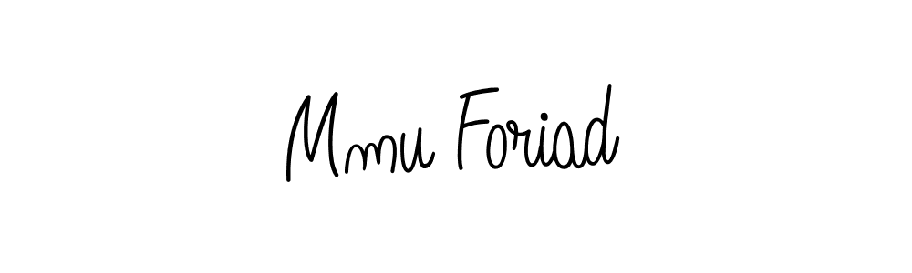 How to make Mmu Foriad name signature. Use Angelique-Rose-font-FFP style for creating short signs online. This is the latest handwritten sign. Mmu Foriad signature style 5 images and pictures png