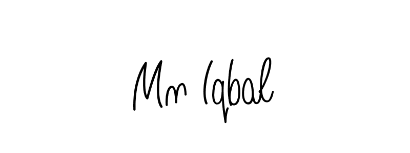 Create a beautiful signature design for name Mn Iqbal. With this signature (Angelique-Rose-font-FFP) fonts, you can make a handwritten signature for free. Mn Iqbal signature style 5 images and pictures png