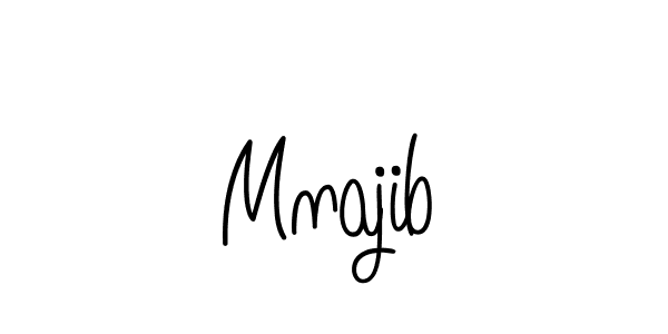Make a beautiful signature design for name Mnajib. With this signature (Angelique-Rose-font-FFP) style, you can create a handwritten signature for free. Mnajib signature style 5 images and pictures png