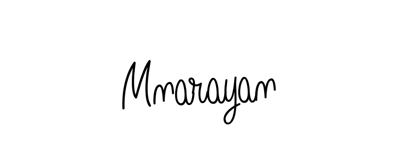 Use a signature maker to create a handwritten signature online. With this signature software, you can design (Angelique-Rose-font-FFP) your own signature for name Mnarayan. Mnarayan signature style 5 images and pictures png