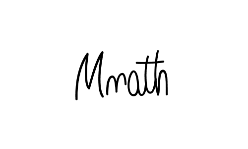 You should practise on your own different ways (Angelique-Rose-font-FFP) to write your name (Mnath) in signature. don't let someone else do it for you. Mnath signature style 5 images and pictures png