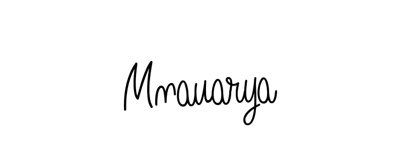 Use a signature maker to create a handwritten signature online. With this signature software, you can design (Angelique-Rose-font-FFP) your own signature for name Mnauarya. Mnauarya signature style 5 images and pictures png