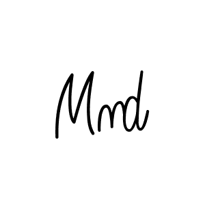 Mnd stylish signature style. Best Handwritten Sign (Angelique-Rose-font-FFP) for my name. Handwritten Signature Collection Ideas for my name Mnd. Mnd signature style 5 images and pictures png