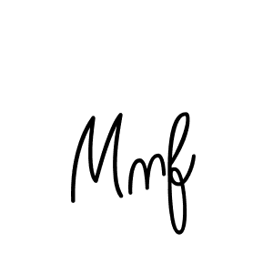 Make a beautiful signature design for name Mnf. With this signature (Angelique-Rose-font-FFP) style, you can create a handwritten signature for free. Mnf signature style 5 images and pictures png