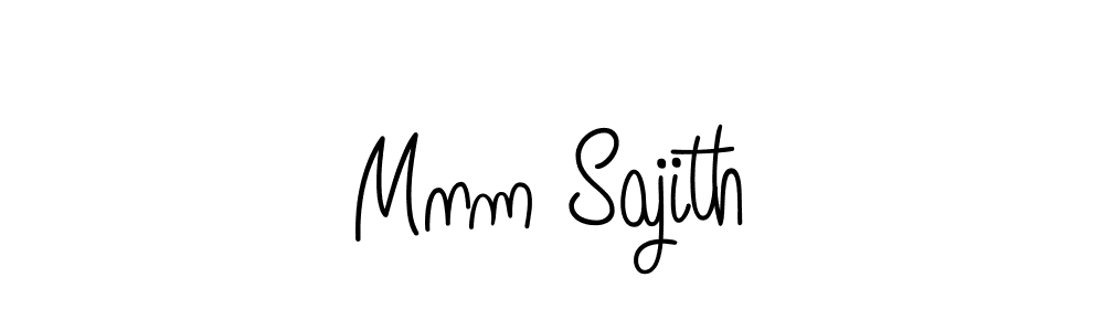 How to make Mnm Sajith name signature. Use Angelique-Rose-font-FFP style for creating short signs online. This is the latest handwritten sign. Mnm Sajith signature style 5 images and pictures png