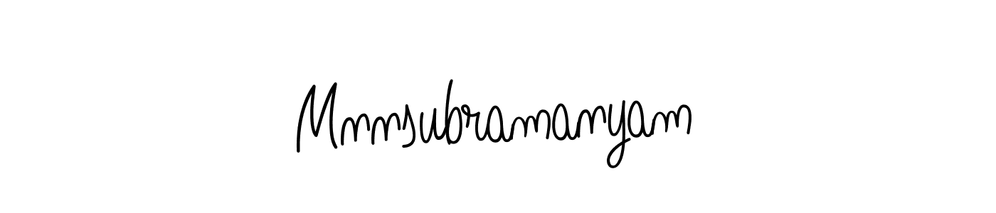 Design your own signature with our free online signature maker. With this signature software, you can create a handwritten (Angelique-Rose-font-FFP) signature for name Mnnsubramanyam. Mnnsubramanyam signature style 5 images and pictures png