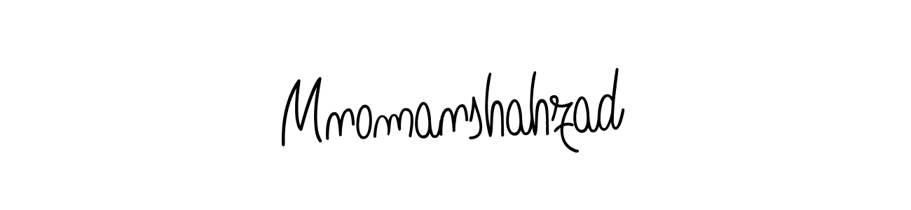 The best way (Angelique-Rose-font-FFP) to make a short signature is to pick only two or three words in your name. The name Mnomanshahzad include a total of six letters. For converting this name. Mnomanshahzad signature style 5 images and pictures png