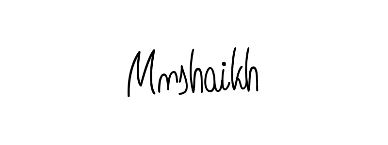 How to make Mnshaikh signature? Angelique-Rose-font-FFP is a professional autograph style. Create handwritten signature for Mnshaikh name. Mnshaikh signature style 5 images and pictures png