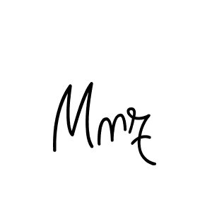 Create a beautiful signature design for name Mnz. With this signature (Angelique-Rose-font-FFP) fonts, you can make a handwritten signature for free. Mnz signature style 5 images and pictures png