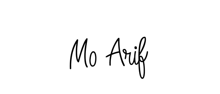 How to make Mo Arif name signature. Use Angelique-Rose-font-FFP style for creating short signs online. This is the latest handwritten sign. Mo Arif signature style 5 images and pictures png